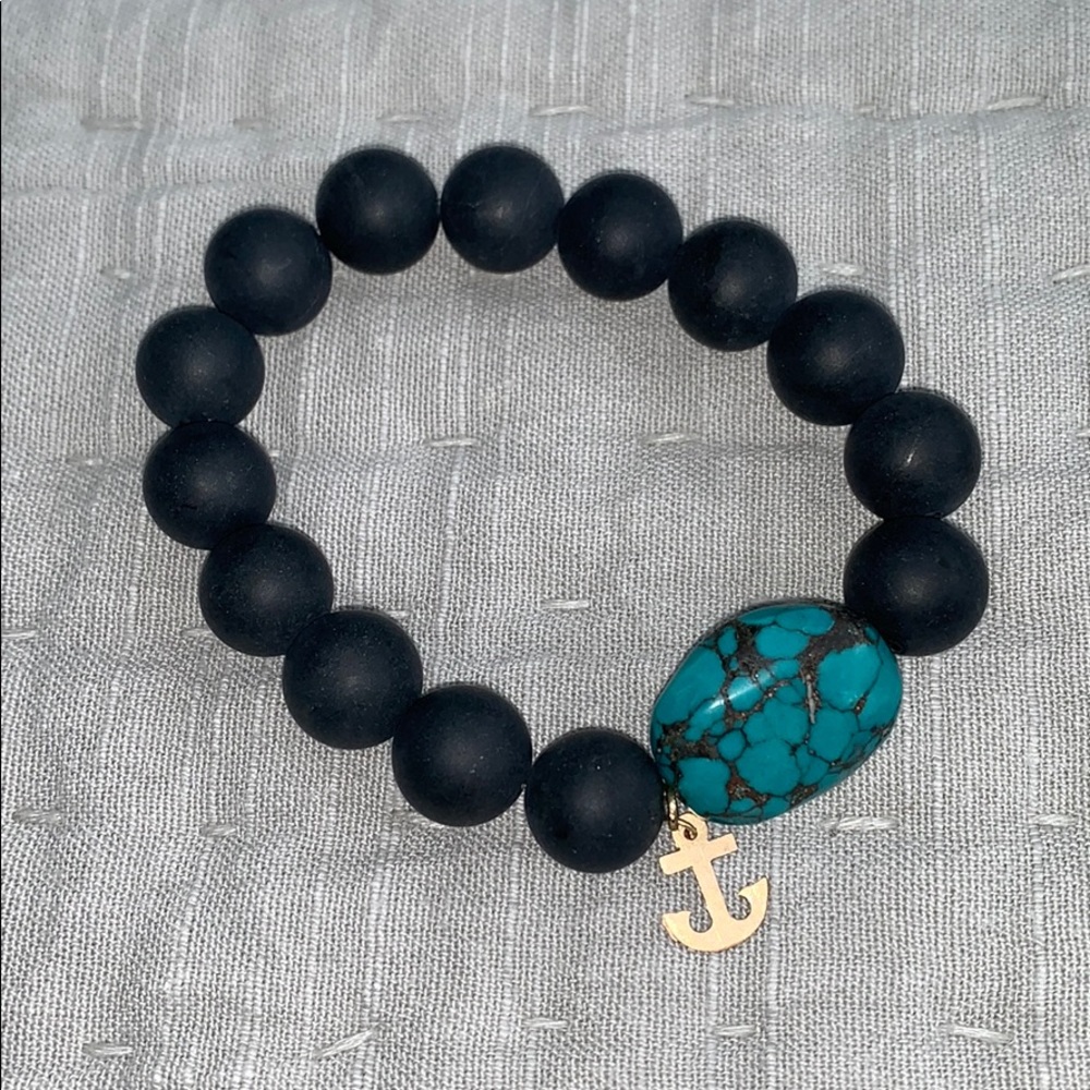 Black Bead Bracelet